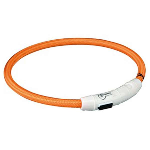 Trixie Flash Leuchtring USB Orange - L-XL Trixie Flash Leuchtring USB Orange - XS-S