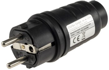 Schutzkontakt-Gummistecker für Außen, 250V/16A, IP44 Schutzkontakt-Gummistecker für Außen, 250V/16A, IP44