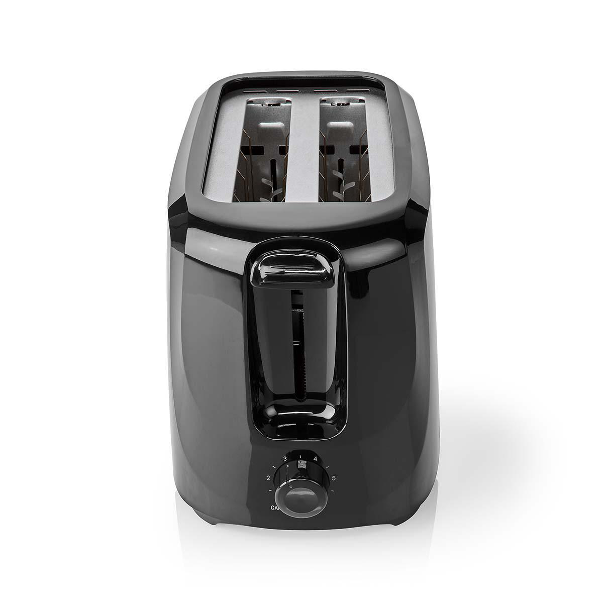 Toaster | 2 Brotscheiben | 2 Steckplätze | Bräunungsstufen: 6 | schwarz