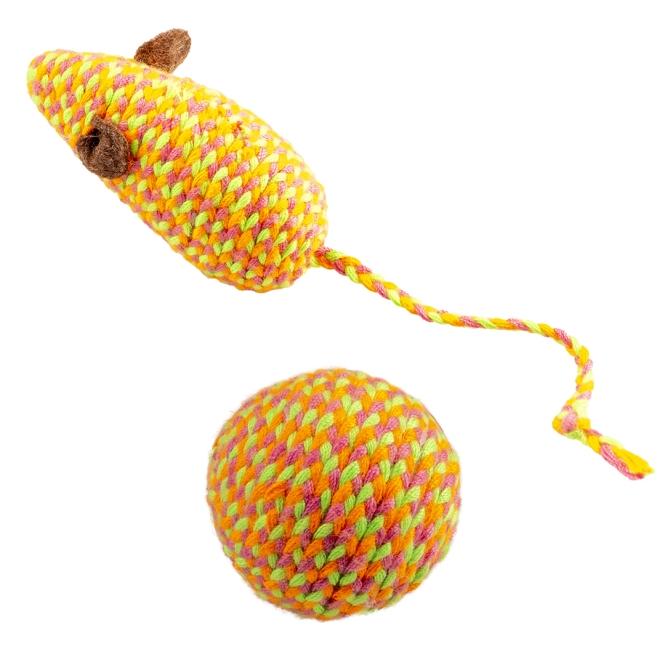 Duvoplus Cat Toy Jolly Maus & Ball - orange Duvoplus Cat Toy Jolly Maus & Ball - orange