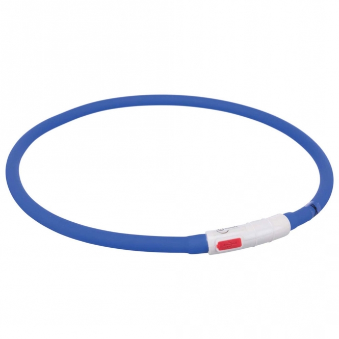Trixie Flash Leuchtring USB aus Silikon - royalblau Trixie Flash Leuchtring USB aus Silikon - royalblau