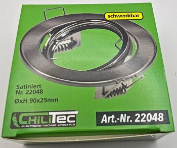 Einbaustrahler "ST-88 Eco" schwenkbar, für 50mm Leuchtmittel, Chrom matt