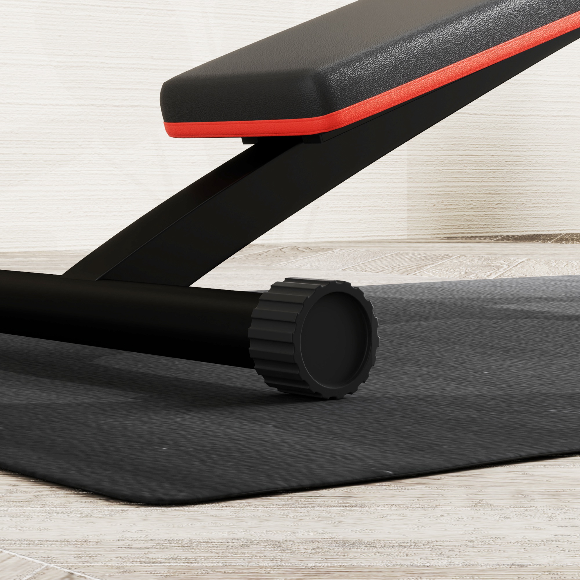 Bodenschutzmatte für Fitnessgeräte rutschfest Fitnessmatte 4 mm Dicke Unterlegmatte 200x100 cm Schwarz