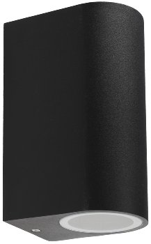 Außen-Wandleuchte "CTW-2", für 2x GU10, IP44, Gehäuse schwarz Außen-Wandleuchte "CTW-2", für 2x GU10, IP44, Gehäuse schwarz
