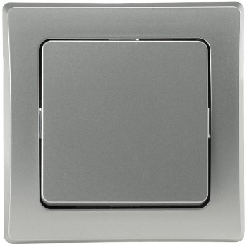 DELPHI Wechsel-Schalter, 250V~/ 10A, inkl. Rahmen, UP, silber DELPHI Wechsel-Schalter, 250V~/ 10A, inkl. Rahmen, UP, silber