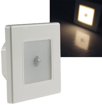 LED Wand-Einbauleuchte "EBL 86 PIR", 1,8W, 3000k, warmweiß, Rahmen cremeweiß LED Wand-Einbauleuchte "EBL 86 PIR", 1,8W, 3000k, warmweiß, Rahmen cremeweiß