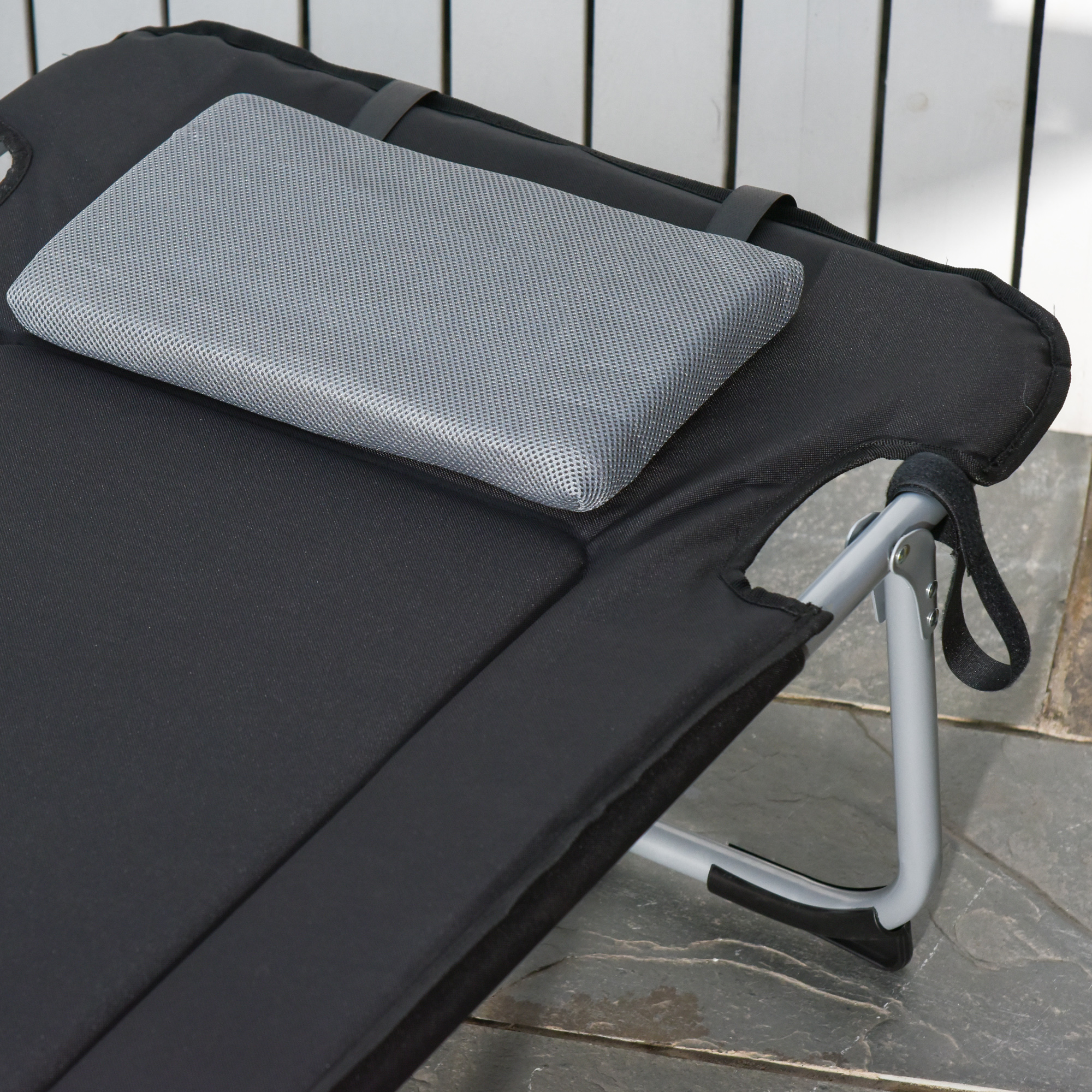 Campingbett Feldbett Klappbett mit Kissen Campingliege für Outdoor Camping Reisen  183 x 66 x 33 cm