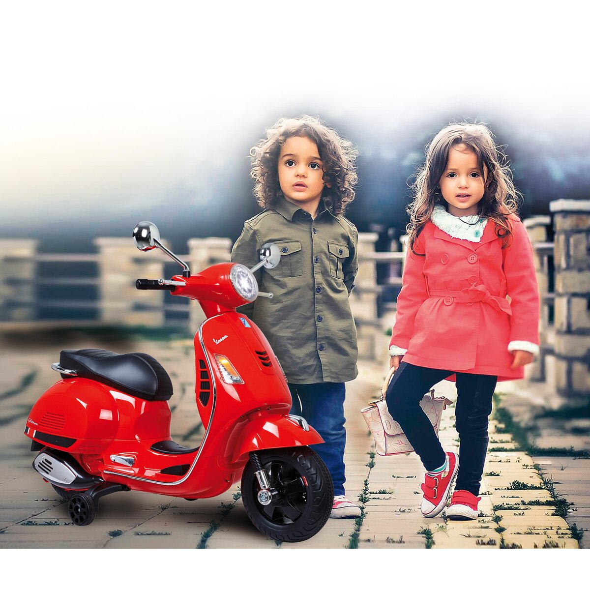 Kinderfahrzeug Vespa GTS 125 rot
