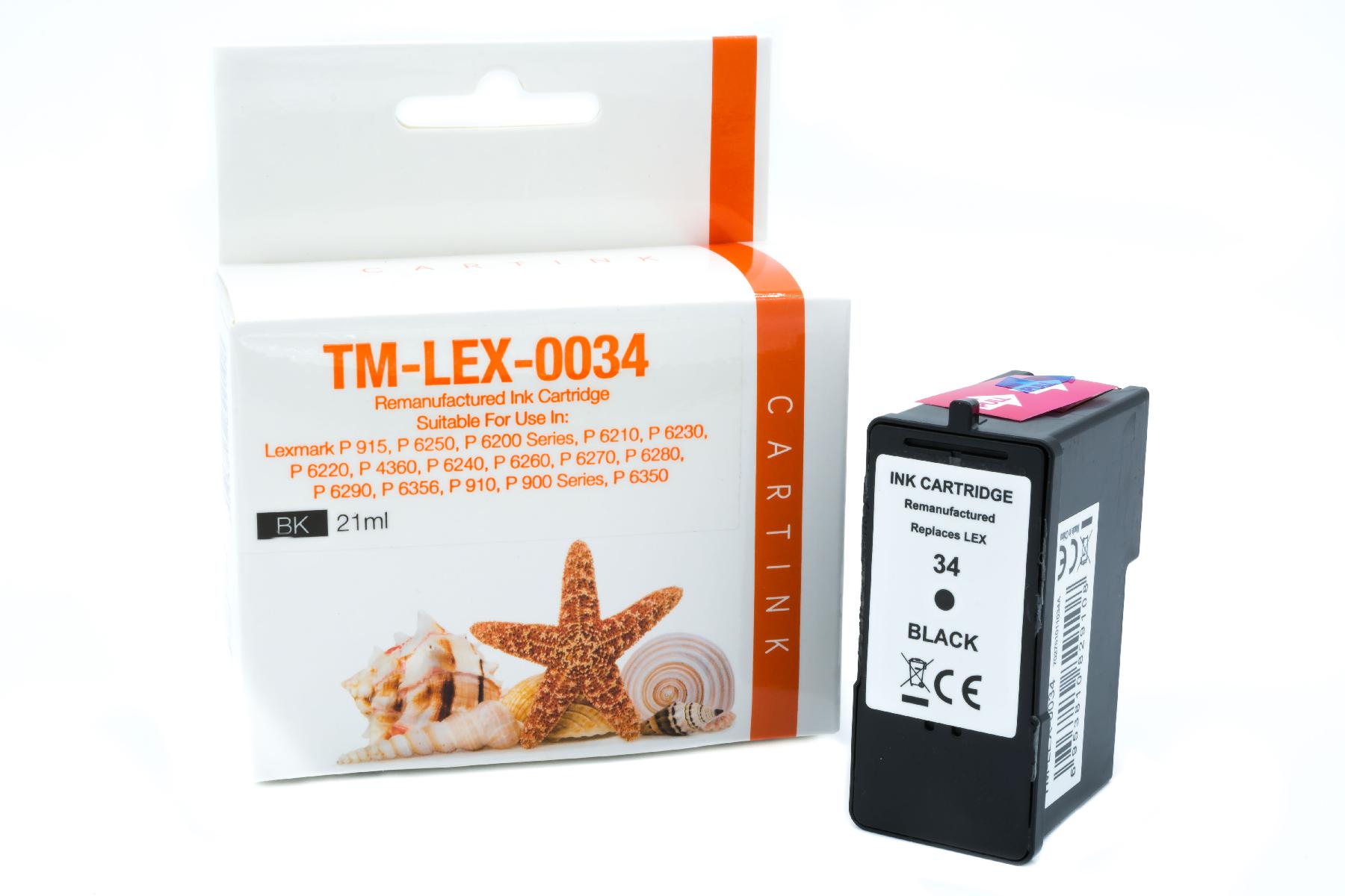 0034 Refill Tinte black für Lexmark / 18CX032 /18C0034E / 21