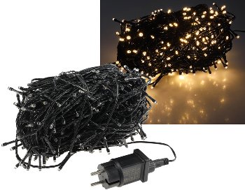 LED Aussen-Lichterkette "CT-ALK400" 40m, warmweiß, Kabel schwarz, IP44, 400 LEDs LED Aussen-Lichterkette "CT-ALK400" 40m, warmweiß, Kabel schwarz, IP44, 400 LEDs
