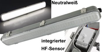 LED Deckenleuchte "HORTA", 60cm, IP65, HF-Bewegungsmelder, 18W, 1562lm, 4000K LED Deckenleuchte "HORTA", 60cm, IP65, HF-Bewegungsmelder, 18W, 1562lm, 4000K