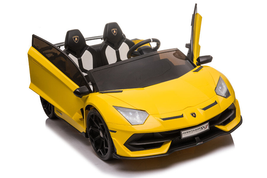 Kinderfahrzeug Lamborghini Aventador SVJ Doppelsitzer - lackiert / gelb Kinderfahrzeug Lamborghini Aventador SVJ Doppelsitzer - lackiert / gelb