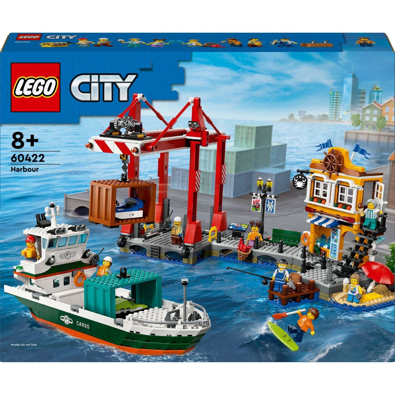 LEGO® 60422 - City - Hafen mit Frachtschiff (1226 Teile)