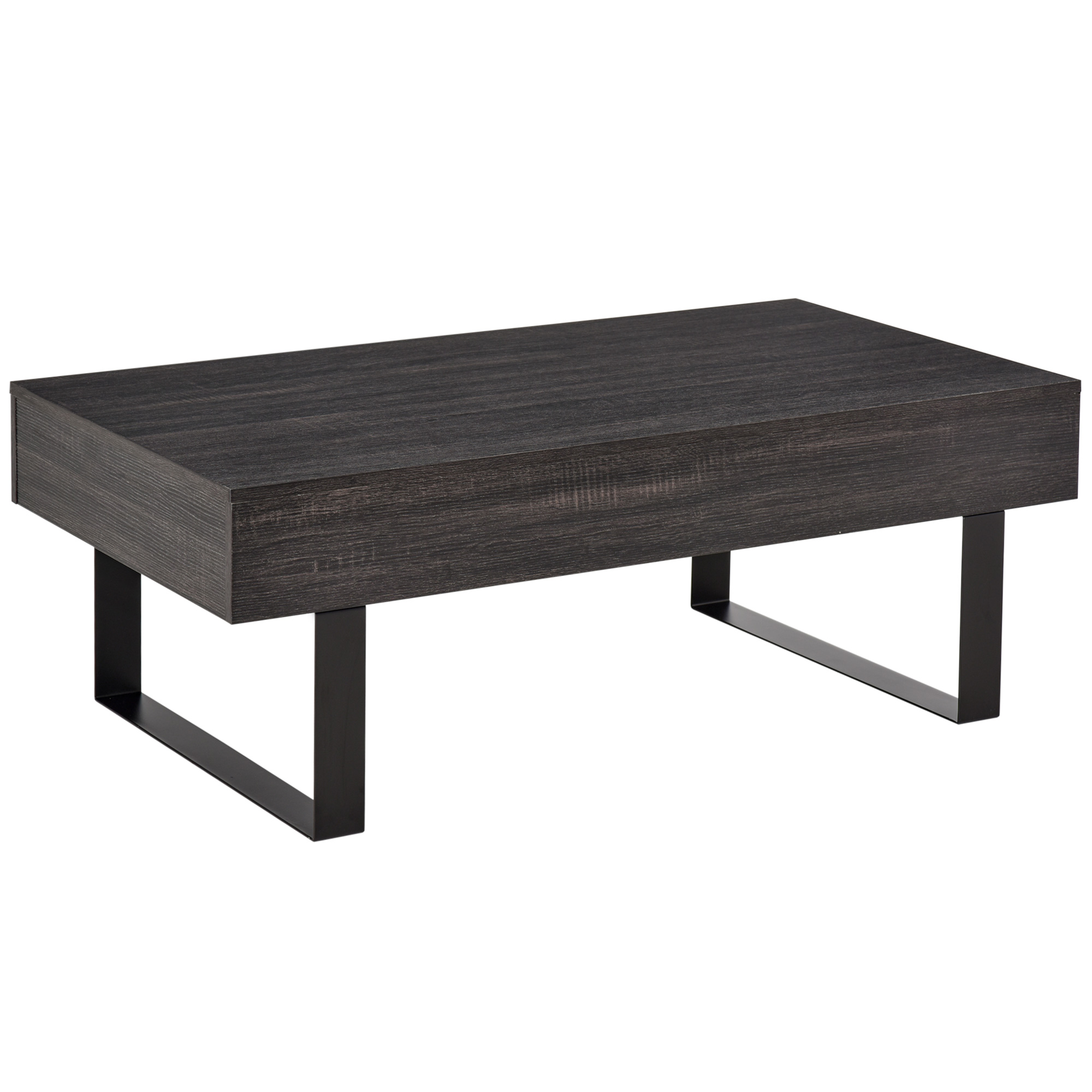 Couchtisch Wohnzimmertisch mit Schublade Modern Sofatisch mit Metallrahmen Beistelltisch Kaffeetisch für Wohnzimmer 110 x 60 x 40 cm, Dunkelgrau Couchtisch Wohnzimmertisch mit Schublade Modern Sofatisch mit Metallrahmen Beistelltisch Kaffeetisch für Wohnzimmer 110 x 60 x 40 cm, Dunkelgrau