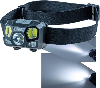 LED-Stirnlampe mit Akku "CTH-5" IP44, 5W, 375 Lumen, mit Gestensteuerung