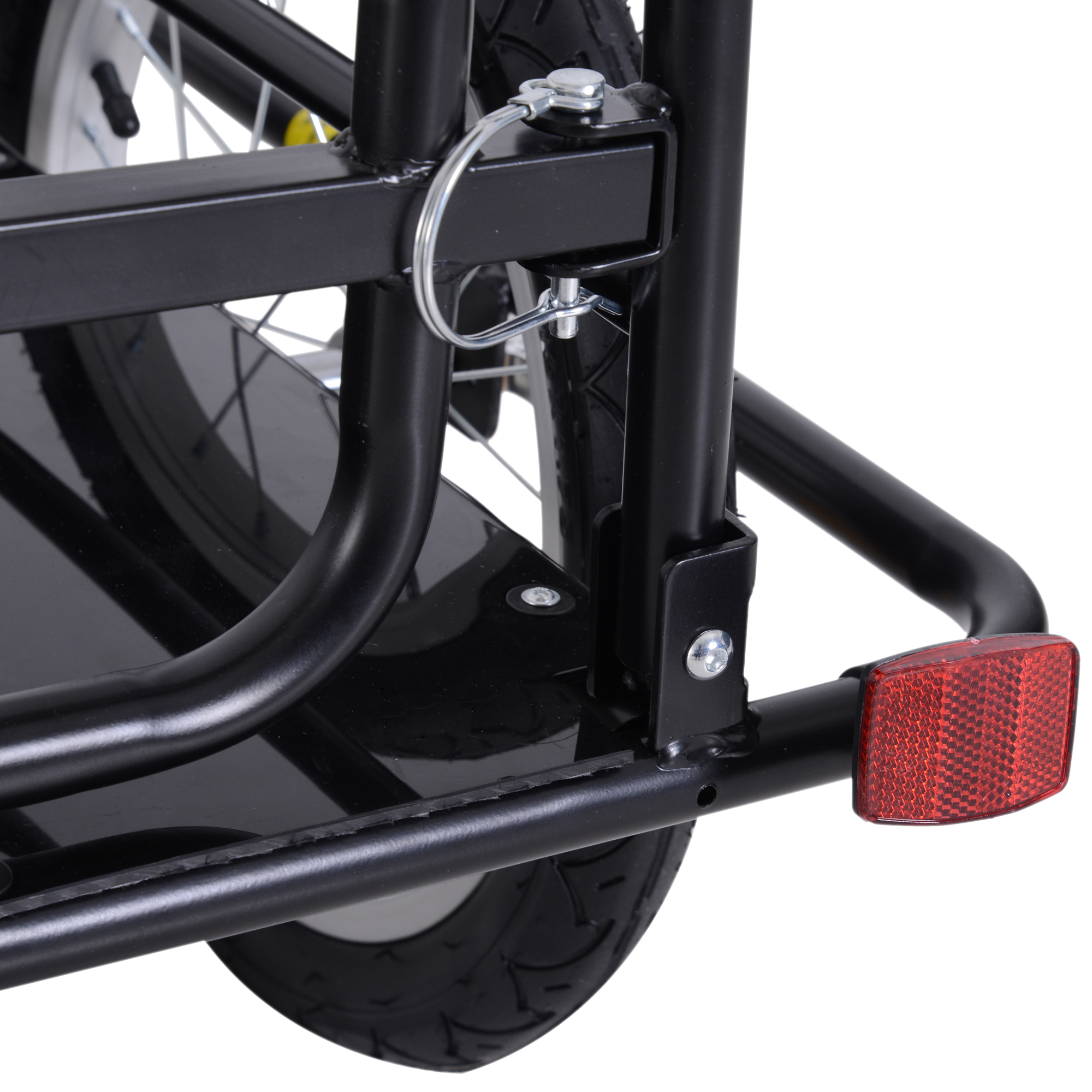 Fahrradanhänger Klappbar Lastenanhänger mit Kupplung, Kuppler & Reflektoren Transportwagen bis 40 kg belastbar, Transportanhänger Anhänger für Camping, Einkaufen, Umzug 155 x 71,5 x 77 cm