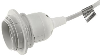 Netzkabel mit Schalter und E27 Fassung, 1,4m + 2m lang, weiß