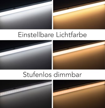LED Unterbauleuchte "Delgada 600 CCT", 230V, 60cm, IR-Sensor, 3000k - 6500k