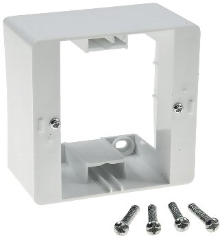 DELPHI Aufputz-Rahmen, weiß, 80x80x45mm, mit Montagebohrung DELPHI Aufputz-Rahmen, weiß, 80x80x45mm, mit Montagebohrung