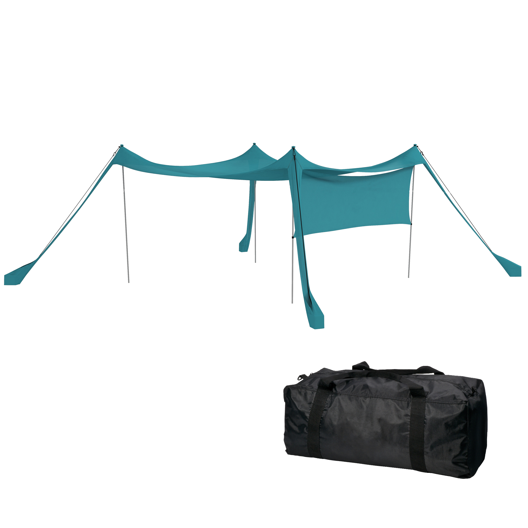 Sonnensegel, wasserdicht, anpassbar, leicht, faltbar, Stahlstützen, 3x3x2m, Himmelblau Sonnensegel, wasserdicht, anpassbar, leicht, faltbar, Stahlstützen, 3x3x2m, Himmelblau