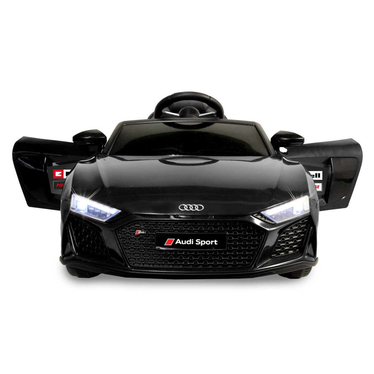 Kinderfahrzeug Audi R8 Spyder schwarz Einhell Power X-Change inkl. Starter Set