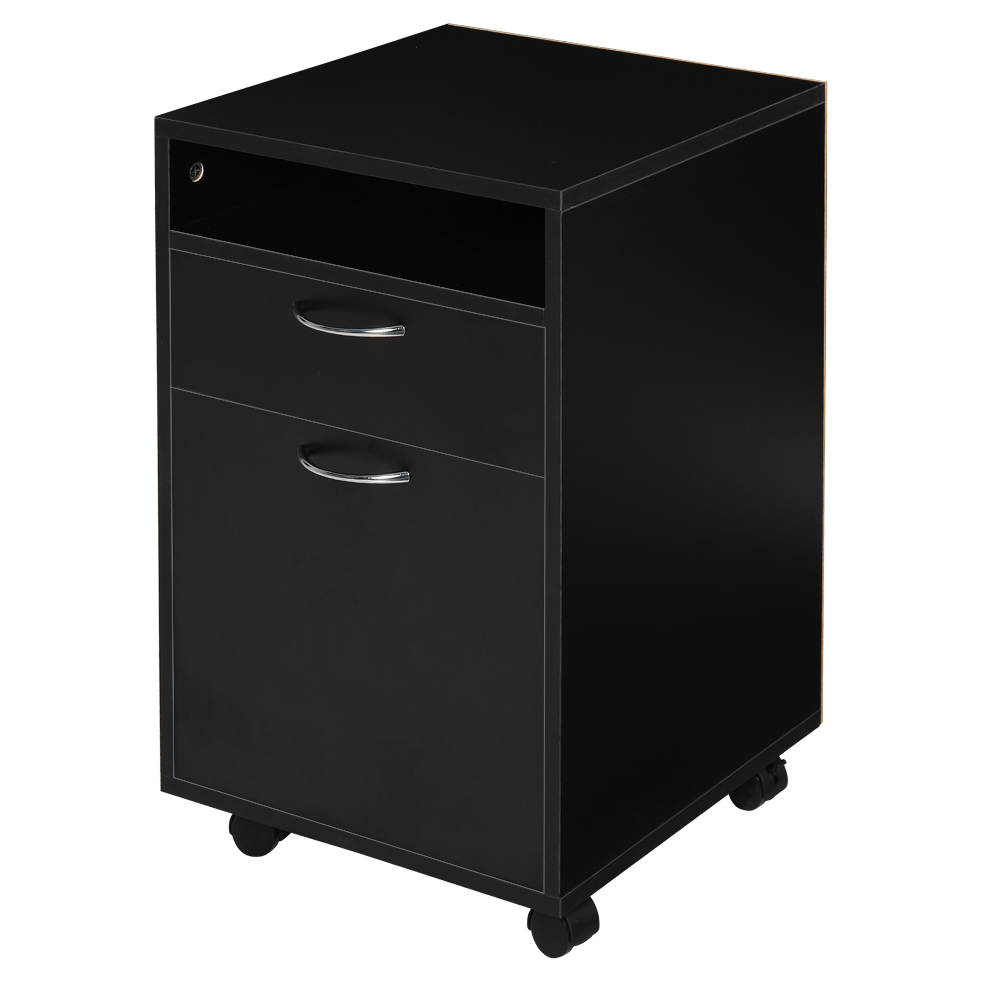 Rollcontainer Schubladencontainer Container, 1 Fach, 1 Regal, 1 Schublade, 40 cm x 3 cm x 60 cm, Schwarz Rollcontainer Schubladencontainer Container, 1 Fach, 1 Regal, 1 Schublade, 40 cm x 3 cm x 60 cm, Schwarz