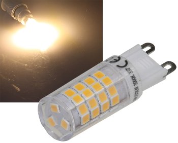 LED Stiftsockel G9, 4W, 330lm, 3000k, 240°, 230V, warmweiß LED Stiftsockel G9, 4W, 330lm, 3000k, 240°, 230V, warmweiß