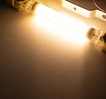LED Strahler 8W R7s "RS118 COB8dim", 360°, 3000k, 887lm, 118mm, warmweiß