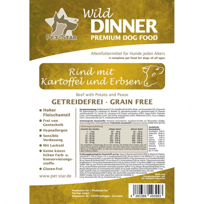 Wild Dinner Rind - Getreidefrei - 500 g