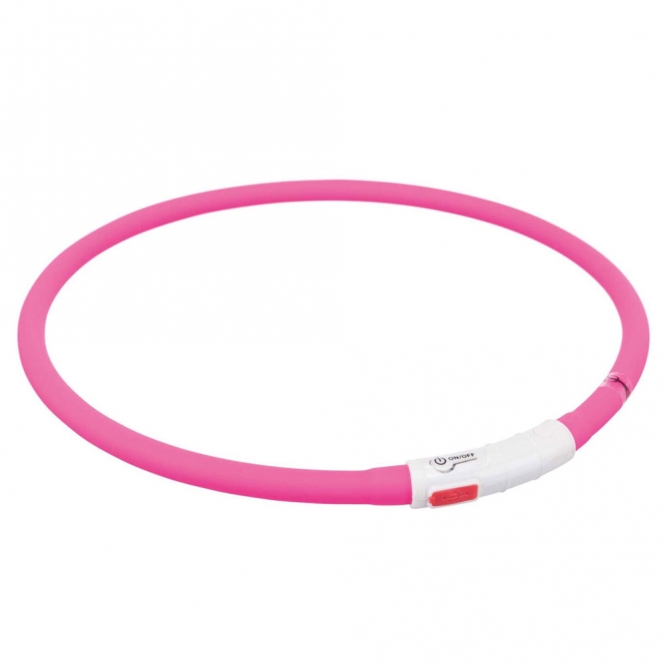 Trixie Flash Leuchtring USB aus Silikon - schwarz