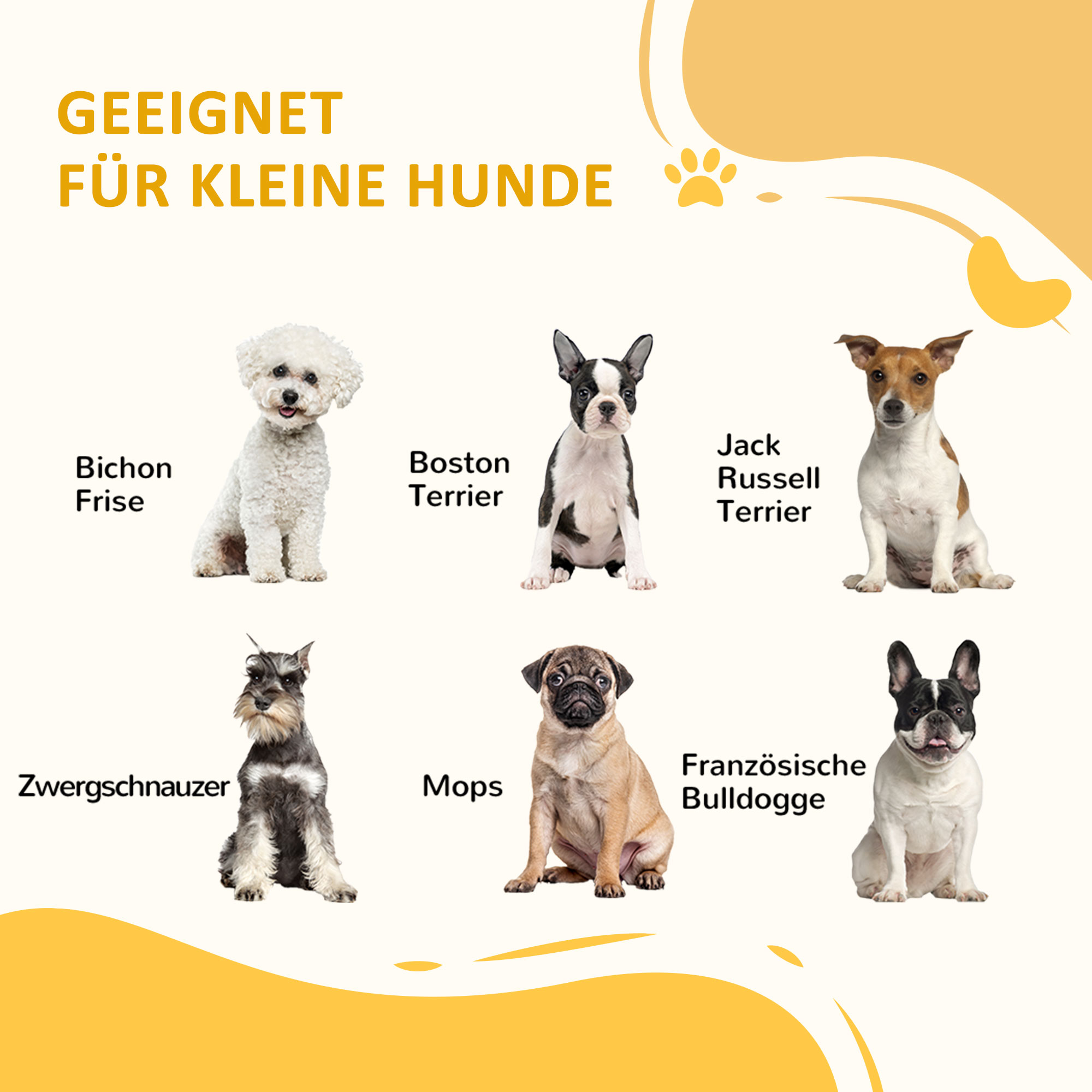 Haustiertreppe Hundetreppe, 3 Stufen, kleiner Hund, 38,5 cm x 38,5 cm x 30 cm, Eiche + Schwarz