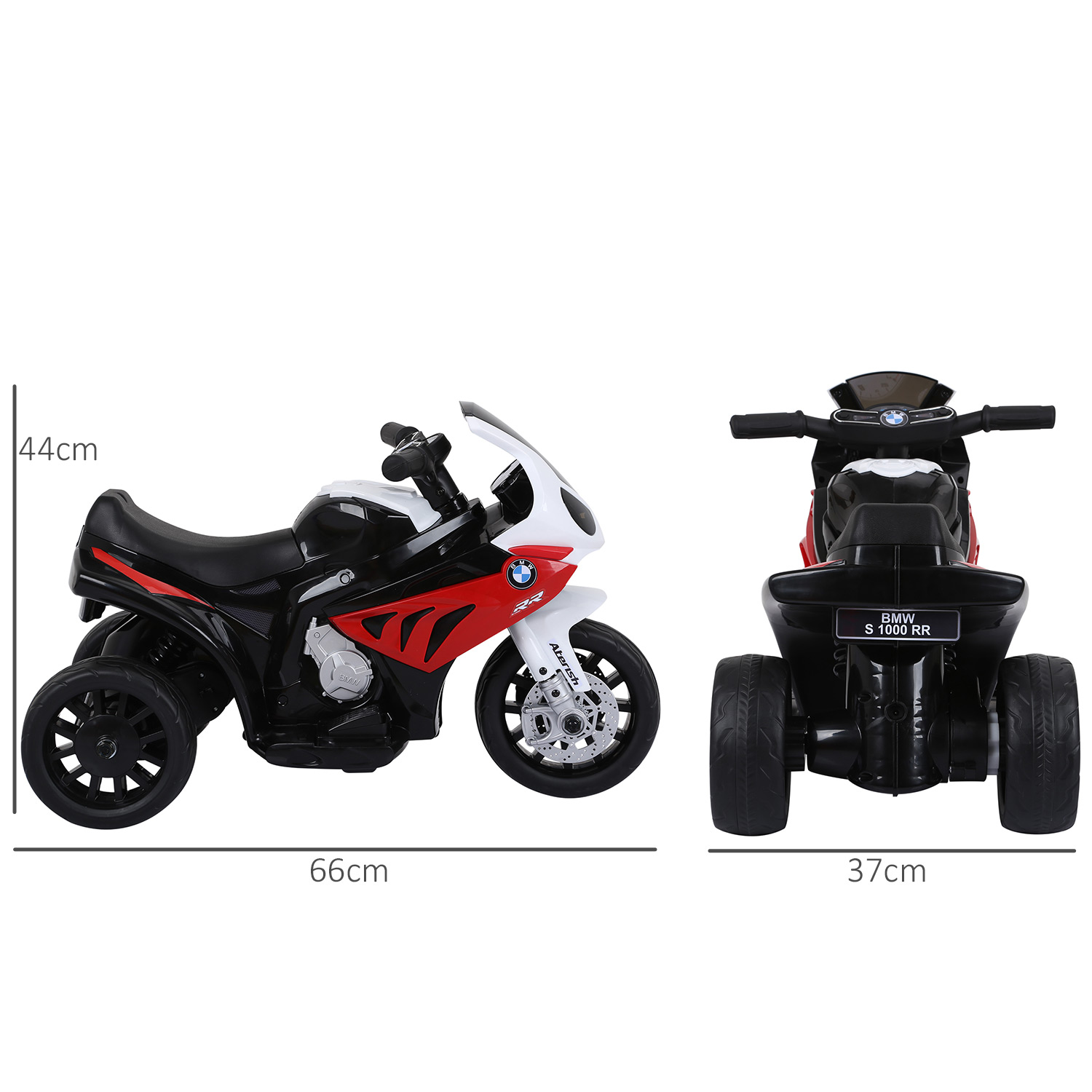 Elektro Kindermotorrad BMW S1000RR Elektromotorrad mit Musik, Scheinwerfer, Kinder Elektro Motorrad für Kinder von 18-36 Monaten Rot