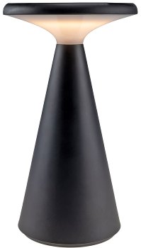 LED Solar-Tischleuchte "Foco Sol", 2700K, IP44, dimmbar, 20cm, matt schwarz