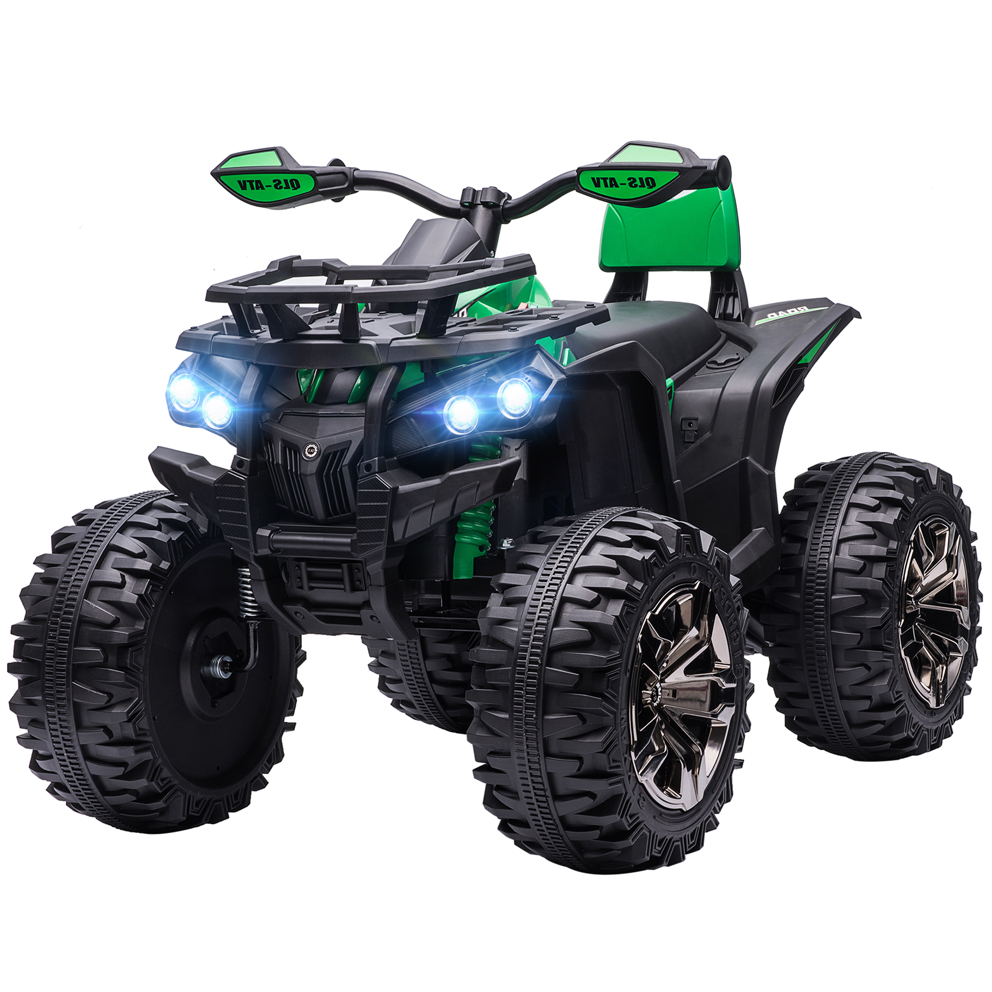 Kinderquad, Licht & Musikanschluss, 3-8 km/h, für 3-5 Jahre, Grün