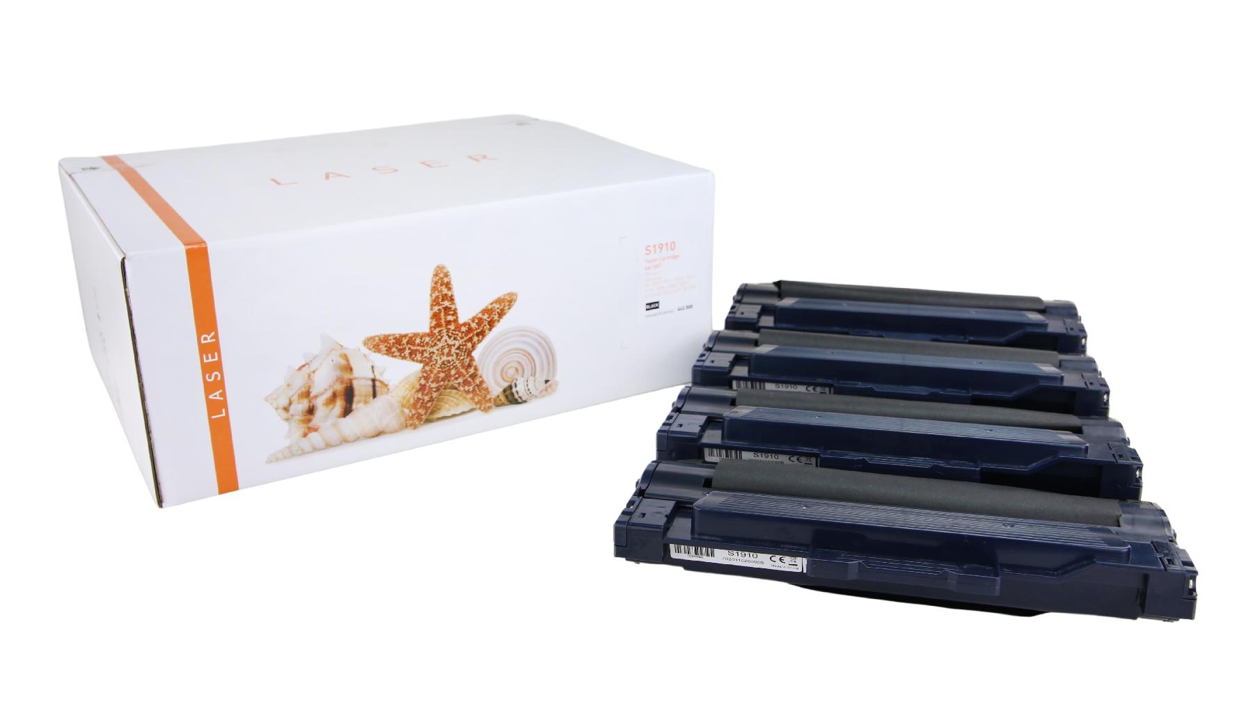 4er Set ML1910 alternativ Toner black für Samsung / MLTD1052L / 4x2.500 Seiten
