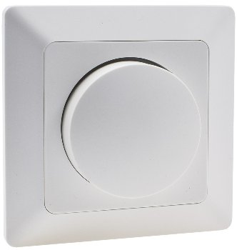 MILOS Dimmer für LED Lampen weiß matt, 250V~/ 3-60W, inkl. Rahmen, UP