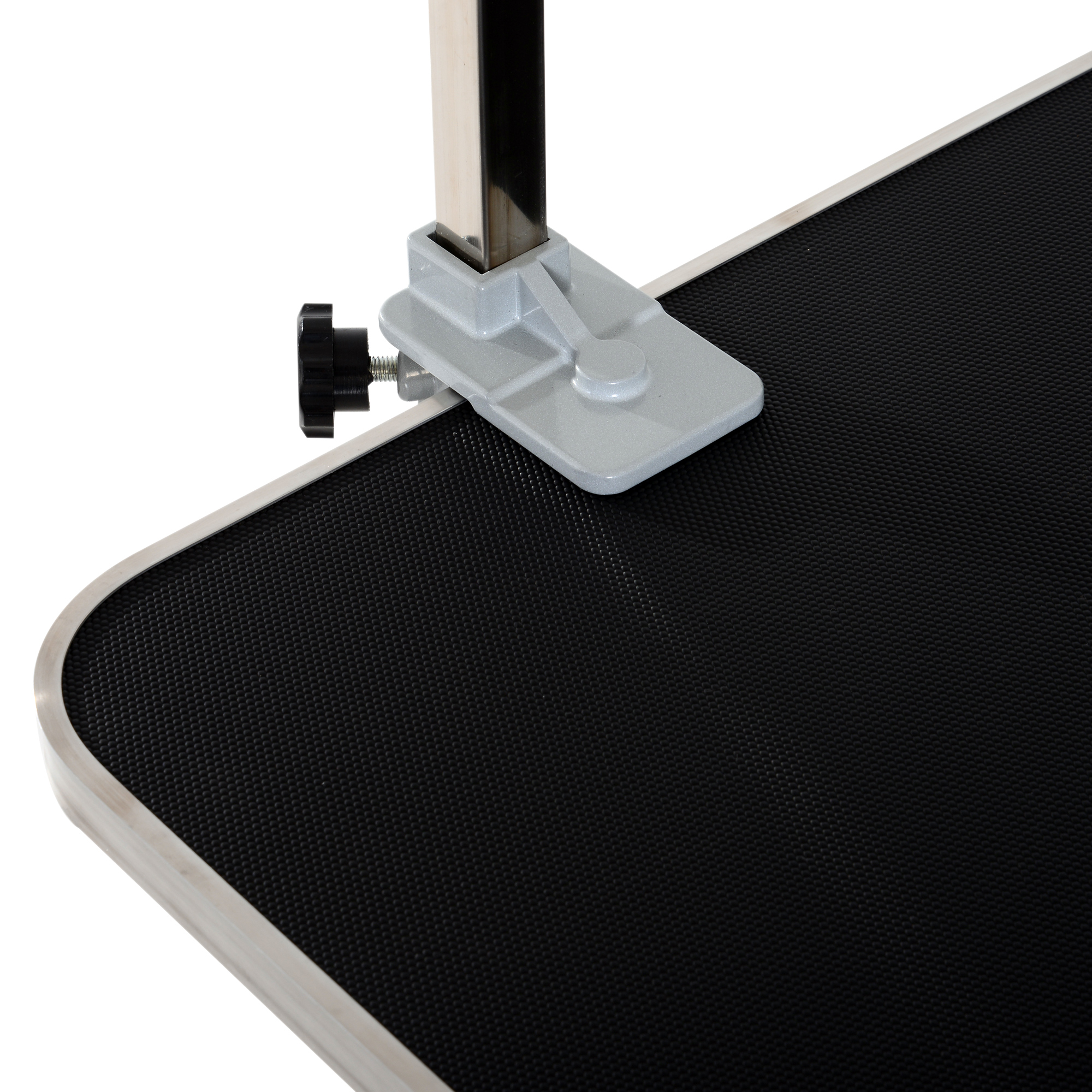 Trimmtisch Tierpflegetisch Schertisch mit Korb Hundepflegetisch klappbar Hundefriseurtisch Hunde Badetisch höhenverstellbar Edelstahl Schwarz