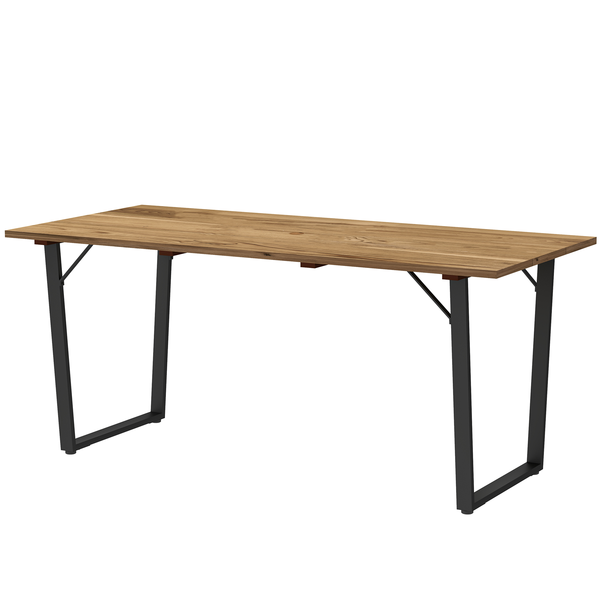 Gartentisch Holz 175x80 cm Wetterfest Balkontisch mit Schirmloch Buffettisch für 6 Personen Braun Gartentisch Holz 175x80 cm Wetterfest Balkontisch mit Schirmloch Buffettisch für 6 Personen Braun