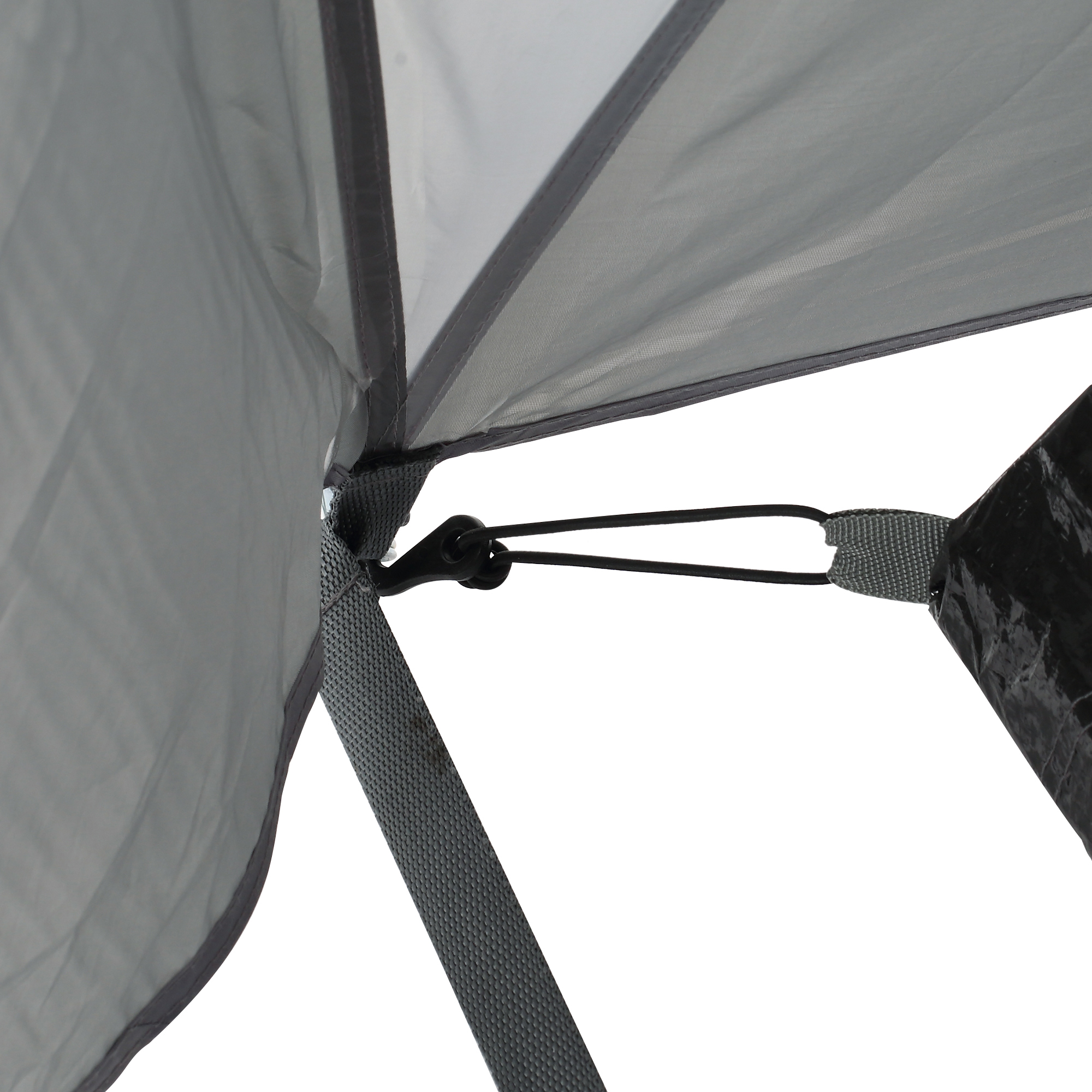 Campingzelt für 2-3 Personen Glasfaser Tür mit Reißverschluss Meshfenster inkl, Transporttasche Kuppelzelt 190T Kunstleder2000mm Glasfaser Grau