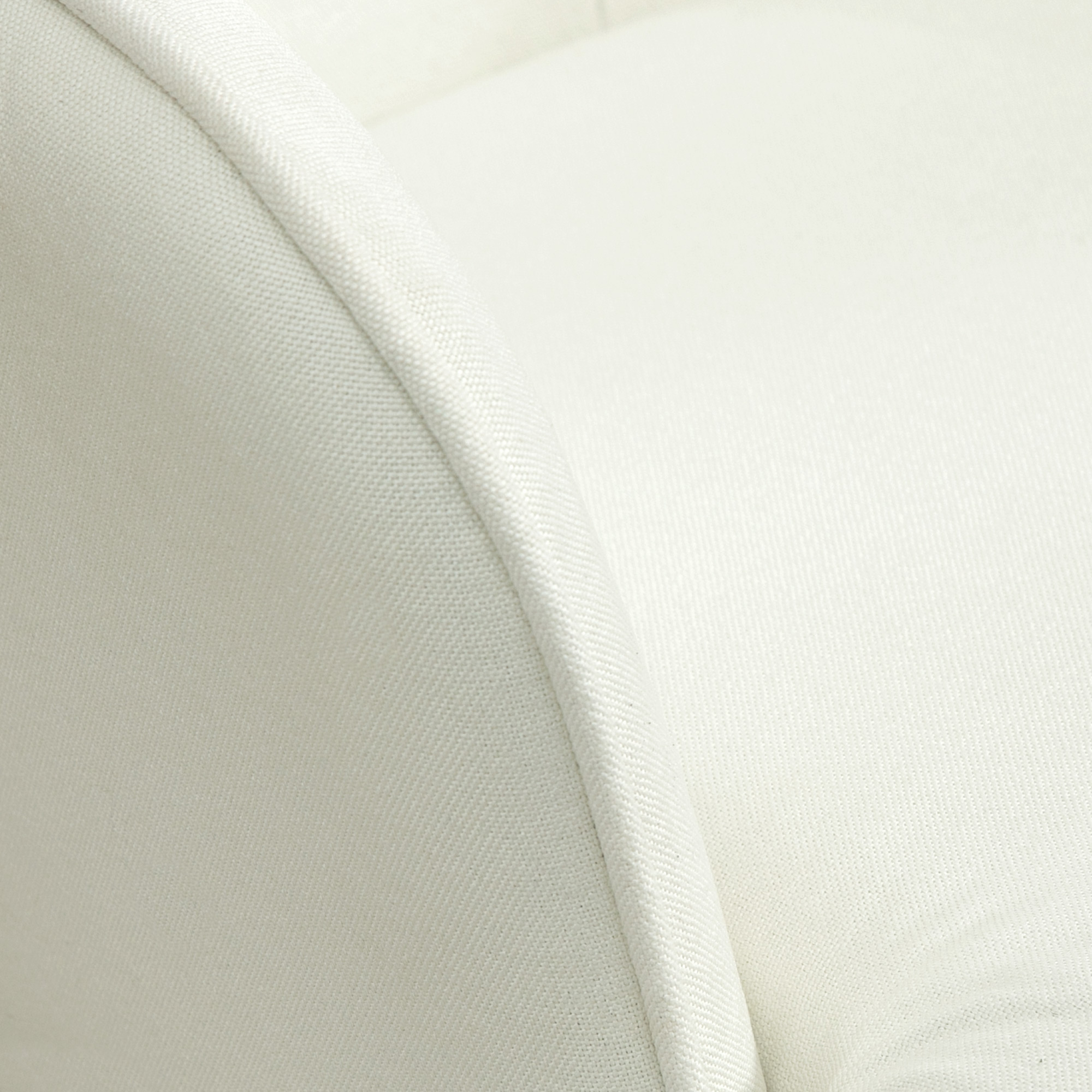 Schaukelstuhl mit Hocker, sanftes Schaukelsystem, Leinenimitat, 64 x 89 x 90 cm, Cremeweiß