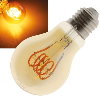 LED Glühlampe E27 "Vintage G70", 2200k, 249lm, 230V/4W, warmweiß/amber LED Glühlampe E27 "Vintage G70", 2200k, 249lm, 230V/4W, warmweiß/amber