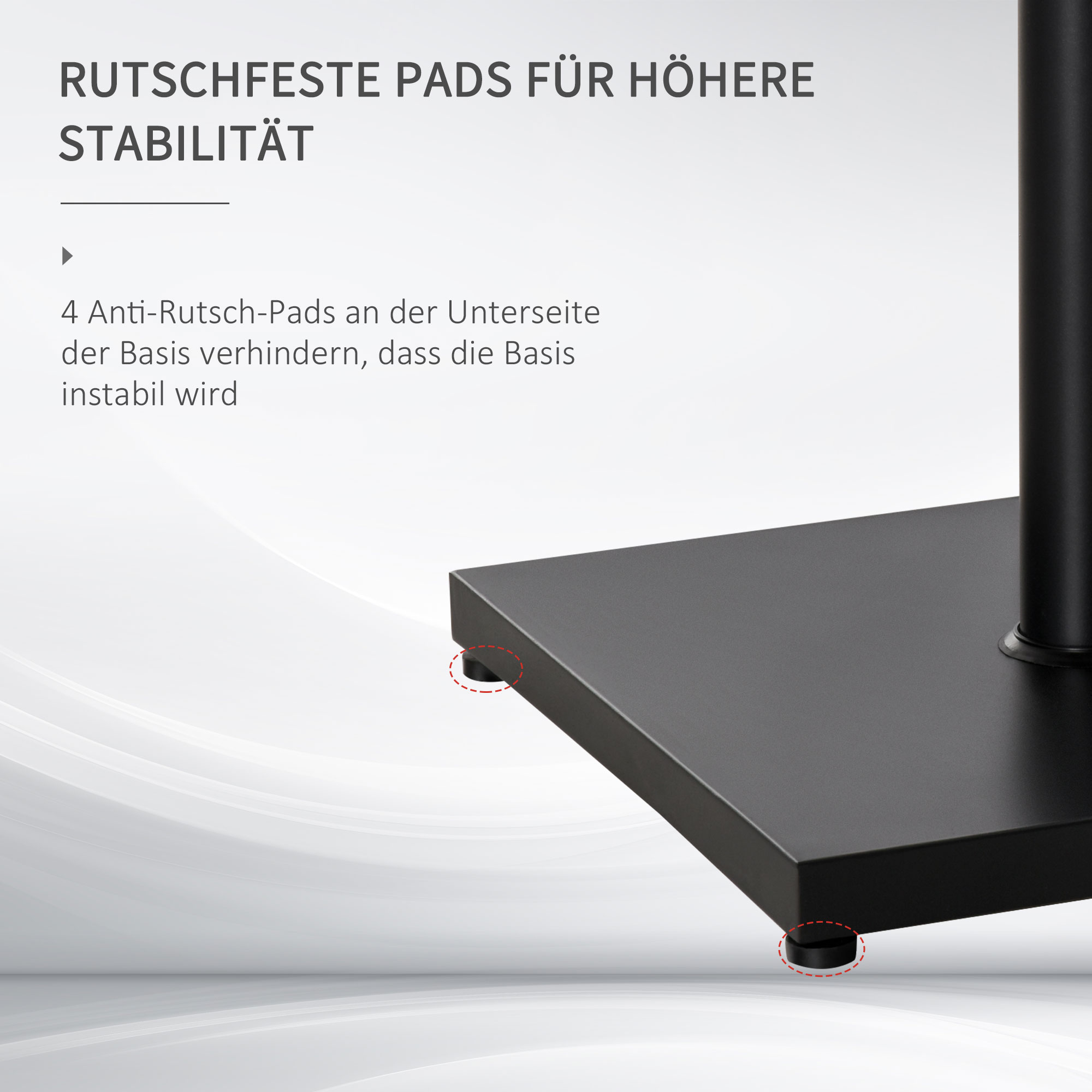 Sonnenschirmständer, Schirmhalter, Regenschirm Base, für Ø35 mm, Ø38 mm, Ø48 mm, Metall, Schwarz, 45 x 45 x 39 cm