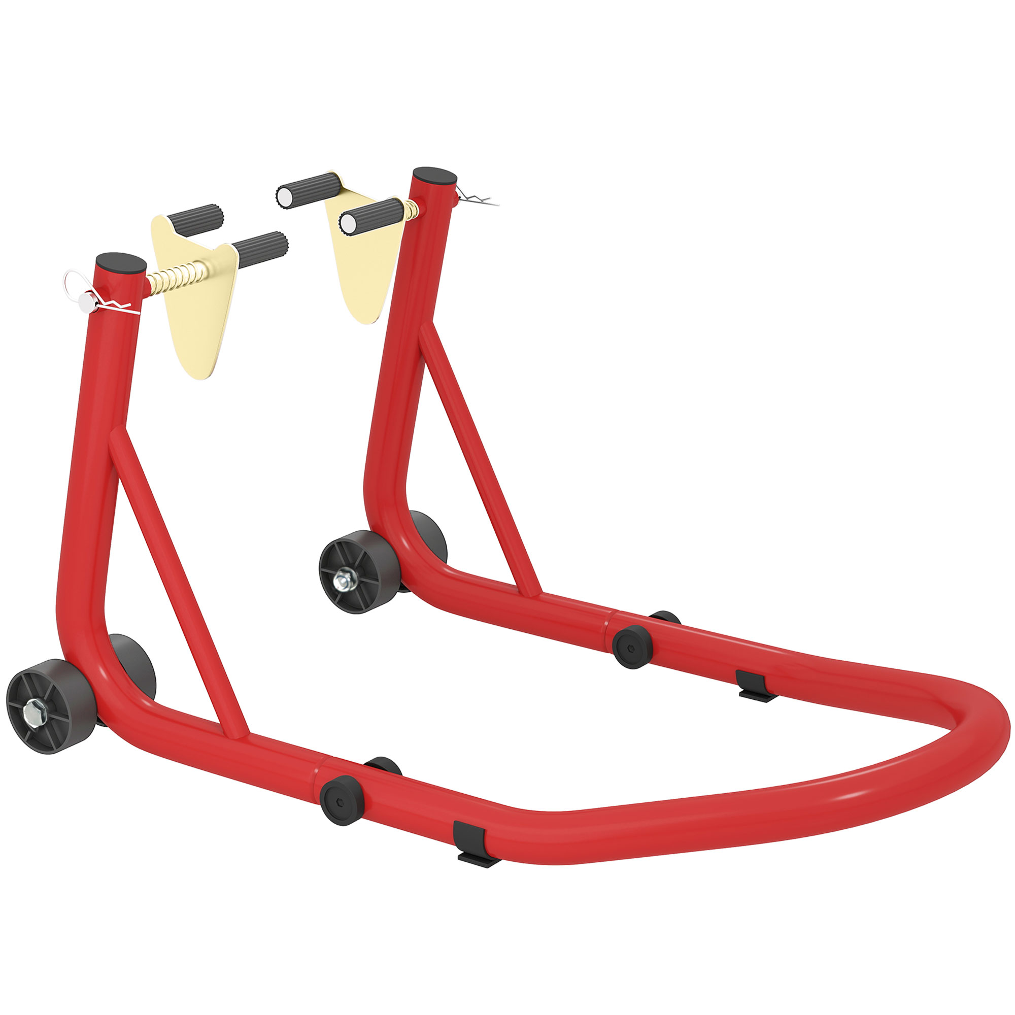 Motorradständer Set vorne/hinten Montageständer Motorradheber bis 544 kg Stahl Rot