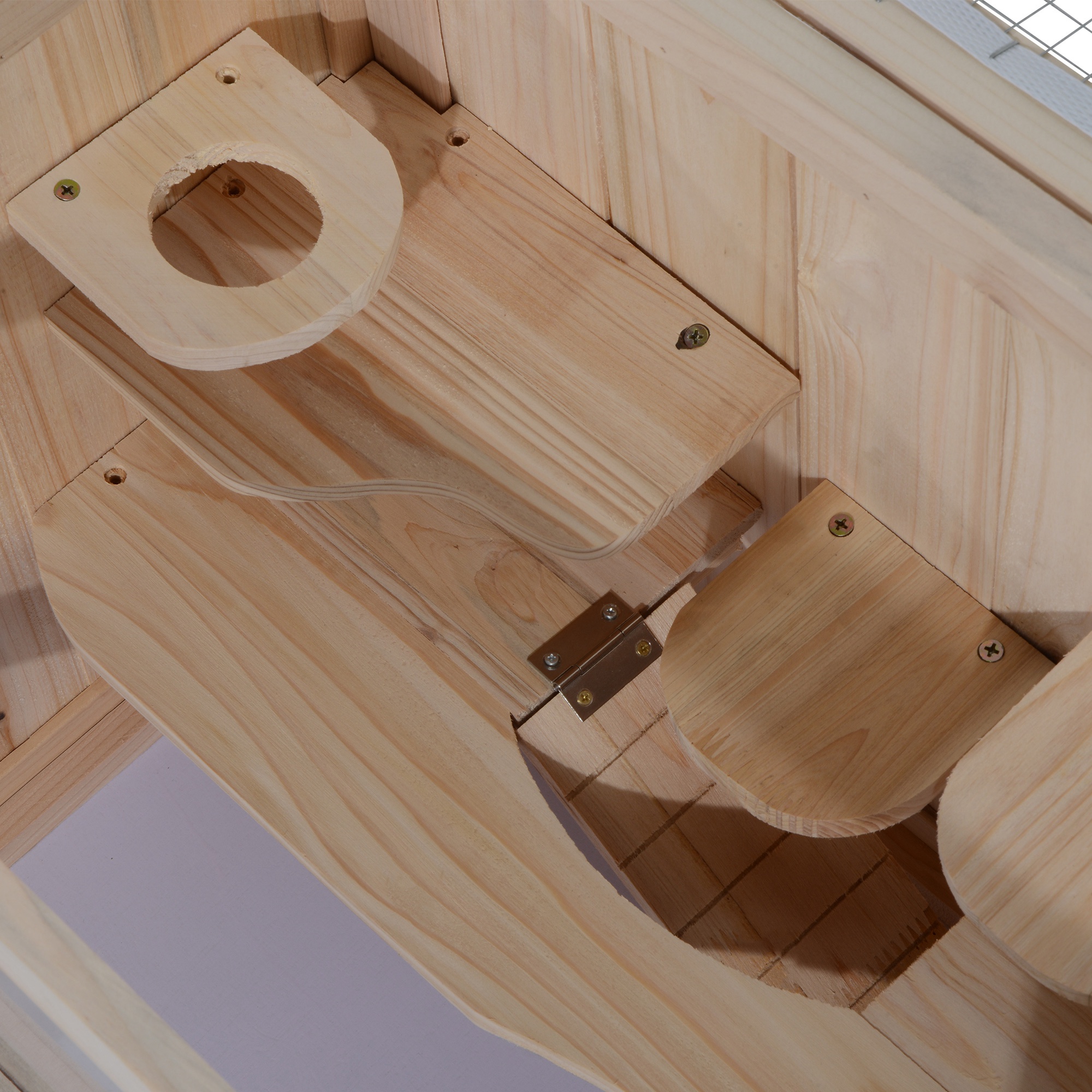 Kleintierkäfig Nagerkäfig Holz 60 x 35 x 42 cm