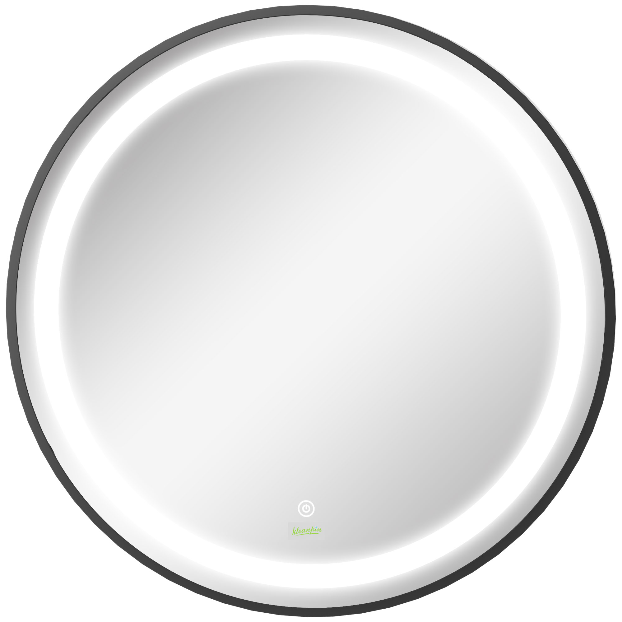Badezimmerspiegel, LED-Beleuchtung, dimmbar, 3 Lichtfarben, Metallrahmen, Ø60 cm, Schwarz Badezimmerspiegel, LED-Beleuchtung, dimmbar, 3 Lichtfarben, Metallrahmen, Ø60 cm, Schwarz