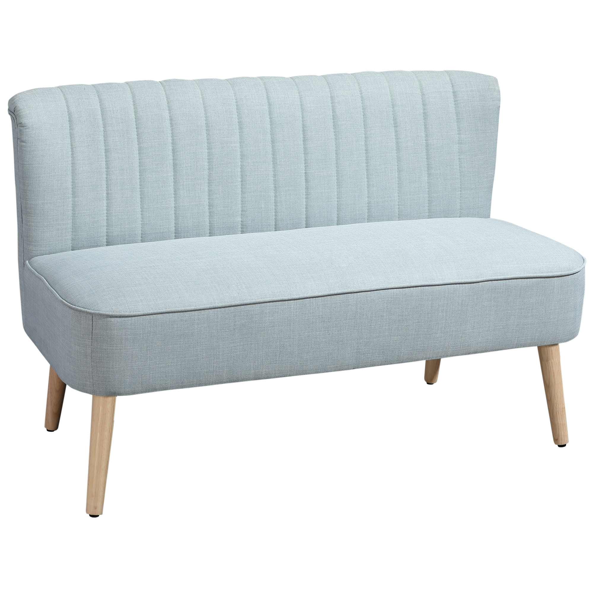 2-Sitzer Sofa, weiche Polsterung, pflegeleichter Bezug, bis 150 kg, 117 x 56,5 x 77 cm, Hellgrün 2-Sitzer Sofa, weiche Polsterung, pflegeleichter Bezug, bis 150 kg, 117 x 56,5 x 77 cm, Hellgrün