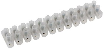 Lüsterklemmen für 2,5-4,0mm², 12 Klemmen, Messingeinsatz, transparent