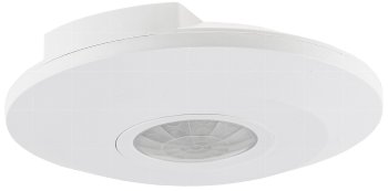 Decken-Bewegungsmelder "CBM-Flat" 360°, LED geeignet, 6m Detektion, 2000W, weiß