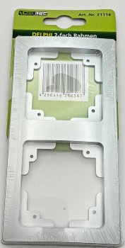 DELPHI 2-fach Rahmen, silber