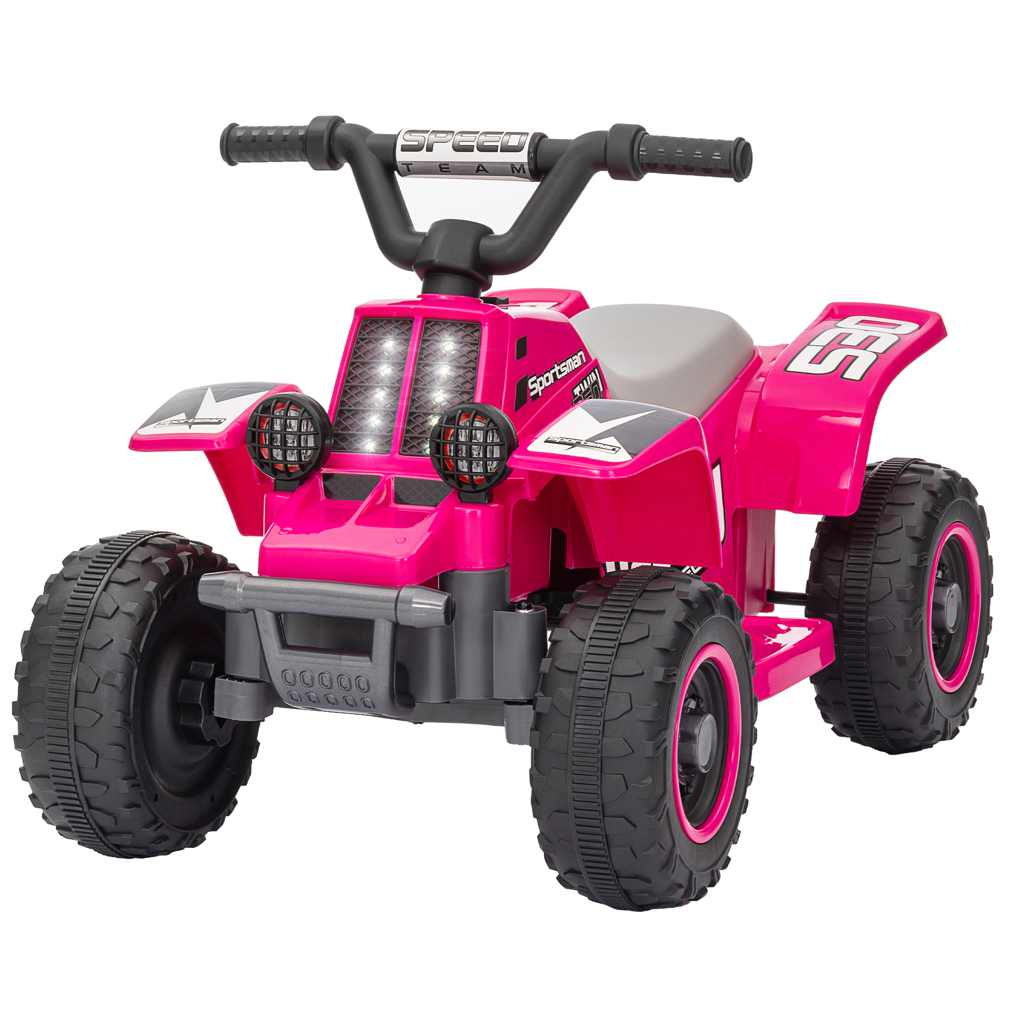 Kinderquad, batteriebetrieben, fährt vorwärts und rückwärts, LED-Lichter, 18-36 Monate, Rosa